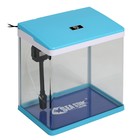 Аквариум SeaStar HX-390F в комплекте: LED-лампа 3х цветная, 7 режимов, фильтр, 30 л, голубой - Фото 1