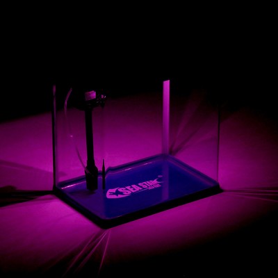 Аквариум SeaStar HX-390F в комплекте: LED-лампа 3х цветная, 7 режимов, фильтр, 30 л, голубой