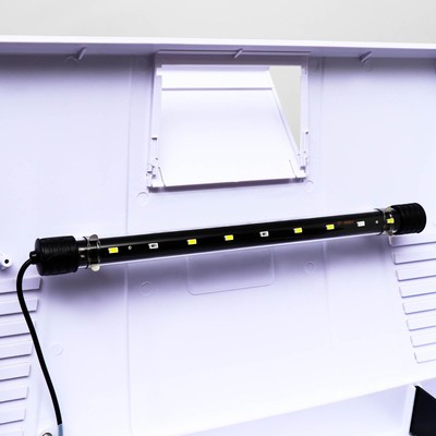 Аквариум SeaStar LS-380F в комплекте: LED-лампа, фильтр, 30 л, белый
