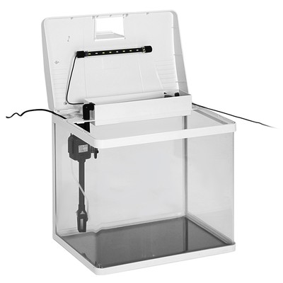 Аквариум SeaStar LS-500F в комплекте: LED-лампа двухцветная, фильтр, 56 л, белый