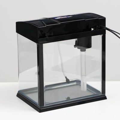 Аквариум SeaStar HX-240ZF в комплекте: LED-лампа двухцветная, фильтр 200 л/ч, 12 л, черный