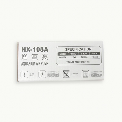 Компрессор для аквариума Sea Star HX-108A прозрачный, 3 л/мин, 2.5 Вт