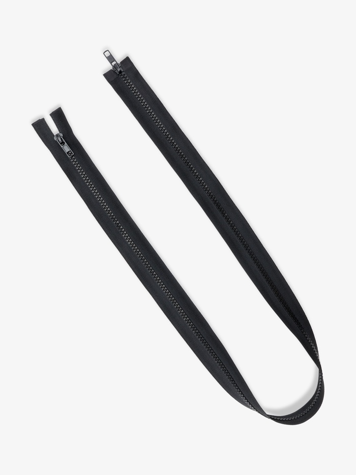 Молния «Трактор», №5, разъёмная, 2 замка, замки автомат, 90 см, чёрная - Фото 1