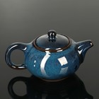 Набор для чайной церемонии керамический «Вселенная», 7 предметов: 6 чашек, чайник, цвет синий УЦЕНКА - Фото 3