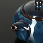 Набор для чайной церемонии керамический «Вселенная», 7 предметов: 6 чашек, чайник, цвет синий УЦЕНКА - Фото 4