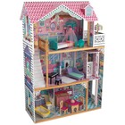 Домик кукольный KidKraf «Аннабель», трёхэтажный, с мебелью - фото 298036127