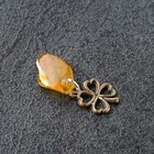 Брелок-талисман "Клевер", натуральный янтарь - фото 10755690