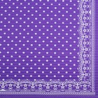 Бумага гофрированная "Белый горох", фиолетовый, 50 х 70 см - Фото 3
