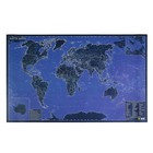 Карта мира светящаяся в темноте, 60х90 см, самоподзаряжается на свету, в тубусе - Фото 1