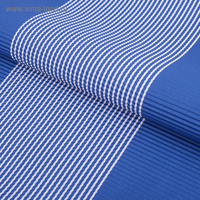 Бумага гофрированная "Полоски", синий, 50 х 70 см - Фото 1