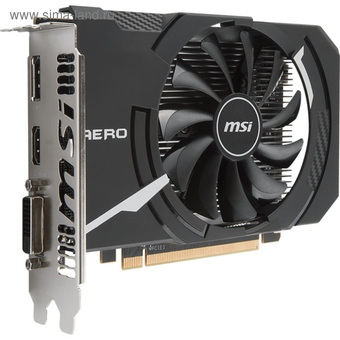 Видеокарта MSI AMD Radeon RX 560 AERO ITX OC 4G,128bit,GDDR5,1196/7000,DVI,HDMI,DP - Фото 1