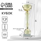 Кубок 151С, наградная фигура, золото, подставка камень, 22 см - Фото 1
