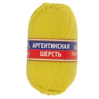 Пряжа "Аргентинская шерсть" 100% импортная п/т шерсть 200м/100гр (029 яр. лимон) - Фото 2
