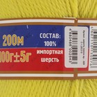 Пряжа "Аргентинская шерсть" 100% импортная п/т шерсть 200м/100гр (029 яр. лимон) - Фото 3