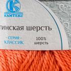 Пряжа "Аргентинская шерсть" 100% импортная п/т шерсть 200м/100гр (037 персик) - Фото 4
