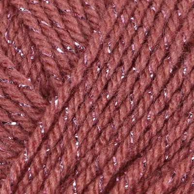 Пряжа для вязания спицами, крючком «Камтекс. Праздничная», 48% кашмилон (ПАН), 48% акрил, 4% метанит, 160 м/50 г, (088 брусника)