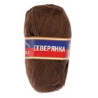 Пряжа "Северянка" 30% шерсть, 5% вербл. шерсть, 65% акрил 150м/100гр (233 кофе) - Фото 2