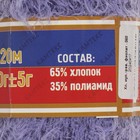 Пряжа "Хлопок травка" 65% хлопок 35% полиамид 220м/100гр (060 фиолетов.) - Фото 3