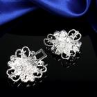 Декоративная застёжка, 6,8 × 3,5 см, цвет серебряный - Фото 4