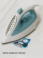 Термоаппликация «Сова», с пайетками, 6×5.3 см, синяя - Фото 2