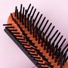 Расчёска массажная, цвет чёрный/оранжевый - Фото 2