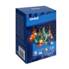 Гирлянда Uniel «Нить» 1.9 м с насадками «Лампочки», IP44, прозрачная нить, 10 лампочек, свечение мульти, 1 режим, солнечная батарея - Фото 5