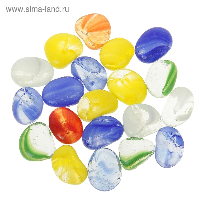 камень овалы ассорти (цена за набор 20шт) - Фото 1