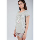 Комплект женский (футболка, шорты) 8892 цвет серый, р-р 44 - Фото 2