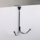 Вешалка на дверь Доляна «Лайт», 2 крючка, 16.5×5×9.5 см, хром - Фото 1