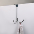 Вешалка на дверь Доляна «Лайт», 2 крючка, 16.5×5×9.5 см, хром - Фото 2