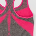 Майка женская спортивная JC002, цвет серый меланж/розовый, р-р 40-42 (S) - Фото 9