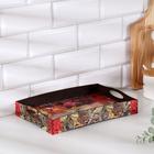 Поднос с ручками Дарим Красиво «Натюрморт», 30×20×4.5 см, дерево, разноцветный - Фото 1