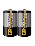 Батарейка солевая GP Supercell Super Heavy Duty, C, 14S / R14, 1.5 В, спайка, 2 шт. 470407 - фото 14615787