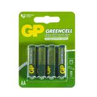 Батарейка солевая GP Greencell Extra Heavy Duty, AA, R6-4BL, 1.5 В, блистер, 4 шт. - Фото 2