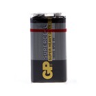 Батарейка солевая GP Supercell Super Heavy Duty, 6F22-1S, 9В, крона, спайка, 1 шт. - фото 317816703