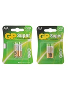 Батарейка алкалиновая GP Super, AAA, LR03-2BL, 1.5В, блистер, 2 шт. - Фото 2