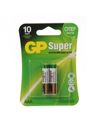 Батарейка алкалиновая GP Super, AAA, LR03-2BL, 1.5В, блистер, 2 шт. - Фото 3
