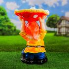 Садовая фигура-поилка "Гном с красным грибом" Хорошие сувениры из полистоуна, 48 см, большая - фото 9804514