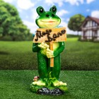 Садовая фигура "Лягушка с табличкой "Моя Дача" 42см - фото 300674101