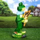 Садовая фигура "Лягушка с табличкой "Моя Дача" 42см - Фото 2
