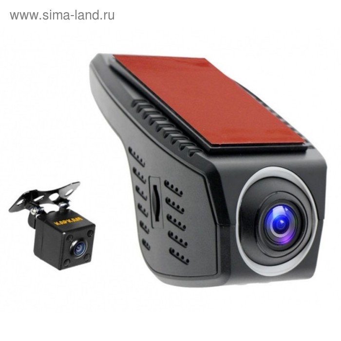 Видеорегистратор Carcam Каркам U4-HD, две камеры, обзор 140°, 1280х720 - Фото 1