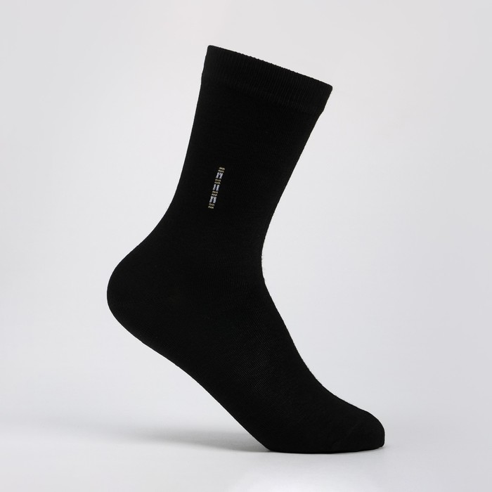 Носки мужские, цвет чёрный, размер 25-27 - Фото 1