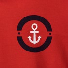 Толстовка с капюшоном для мальчика "Морская", красная, р-р 36 (134-140 см) 9-10 л 100 % хл - Фото 3