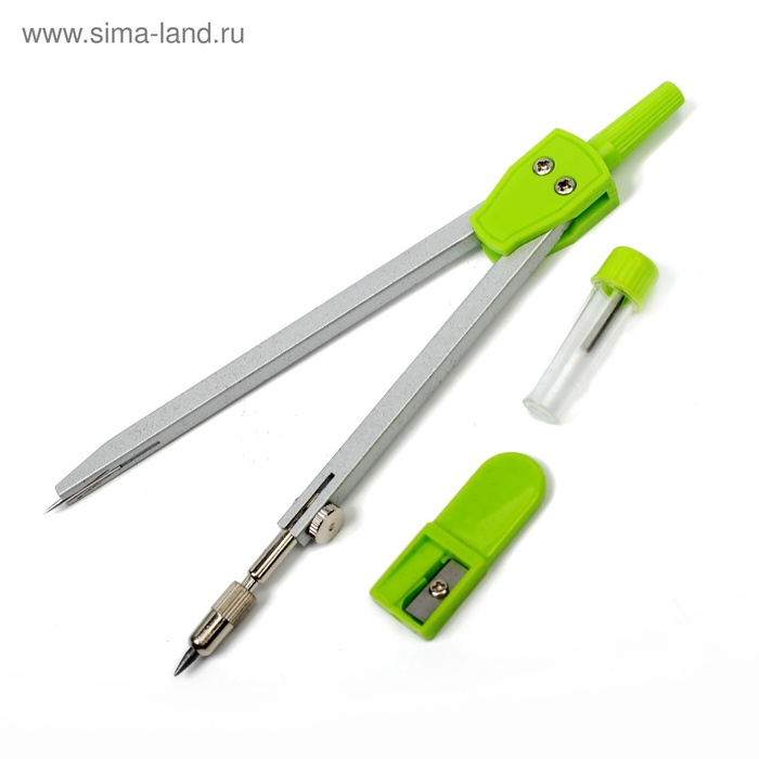 Готовальня Calligrata, 3 предмета (циркуль 135 мм, грифель, точилка), в пластиковом пенале - Фото 1