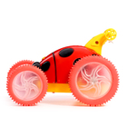 Машина-перевёртыш «Божья коровка», радиоуправляемая, световые эффекты, цвет красный - Фото 2