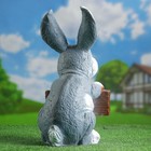 Садовая фигура из полистоуна «Заяц с табличкой», 45×22 см - Фото 4