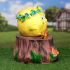 Садовая фигура из полистоуна «Колобок на пеньке», 40×33 см - Фото 2