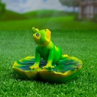 Садовая фигура из полистоуна «Лягушка загорает», 13.5×12.5×9.5 см - Фото 7