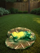 Садовая фигура из полистоуна «Лягушка на спине», 5.5×13×13 см - Фото 3