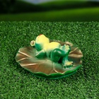 Садовая фигура из полистоуна «Лягушка на спине», 5.5×13×13 см - Фото 4